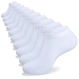 TIBISI 6/10 paar Sneaker Socken Herren Damen 43-46 39-42 Weiss Schwarz Grau 35-38 47-50 kurze Sommer Socken atmungsaktive elastische weiche Sneaker Socken Unisex (L, 10p-weiss)