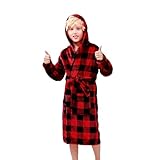 Sinoeem Boys Robe, Kids Fleece Robe, Hooded Soft Warm Bathrobes Pajamas Sleepwear for Children Toddler Girls 3-14 Years as Christmas Gift