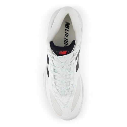 New Balance New Balance Men's FreezeLX V5 Turf Lacrosse Shoe, White/Black/Silver Metallic, 8 M