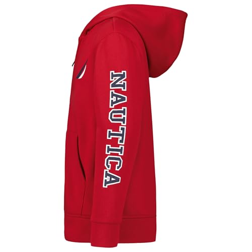 Image of Nautica Boys' Long Sleeve Fleece Full Zip Hoodie, Comfortable, Relaxed Fit