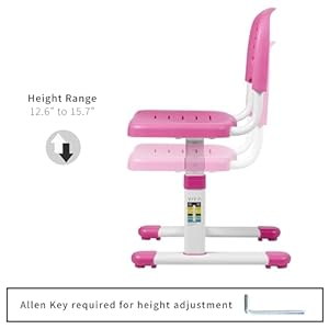 VIVO Height Adjustable Kids' Desk Chair, Chair Only, Multifunctional Interactive Workstation for School Study or Play, Children's Ergonomic Seat with Back, Pink, DESK-V201P-CH VIVO Height Adjustable Kids Desk Chair Chair Only Multifunctional Interactive Workstation for School Study or Play Childrens Ergonomic Seat with Back Pink DESK V201P CH