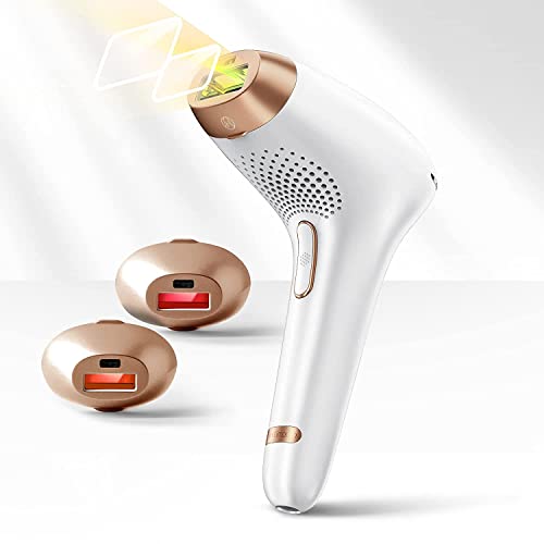 COSBEAUTY IPL 男女脱毛仪,永久无痛激光脱毛器,FDA 批准,适用于面部和全身,3 个治疗头