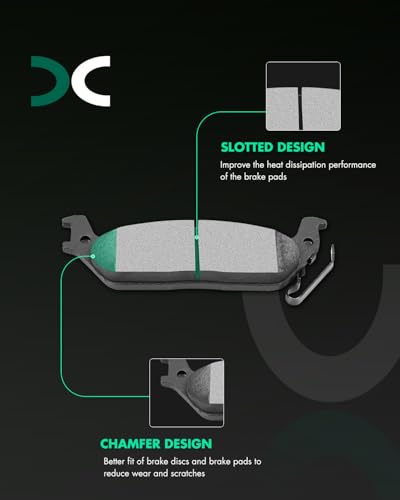 Image of SCITOO D1083 D1012 Brake Pads Sets Front Semi-Metal & Rear Ceramic Replacement For Ford For F-150 2004-2008,For Lincoln Mark LT 2006-2008