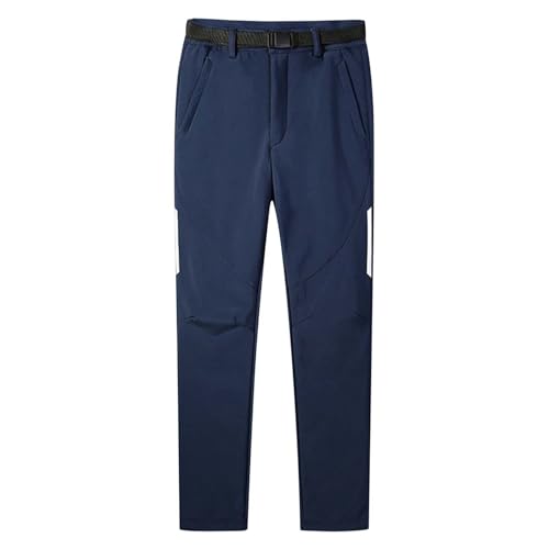 Celanisai Pantaloni da neve da uomo, termici, foderati, impermeabili, in softshell, caldi, da trekking, invernali, per attività all'aria aperta, isolati, per il freddo, Windbreak Outdoor wear, O blu