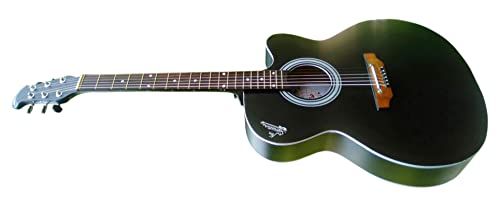 Image of Signature NM Black Matt Rosewood Fretboard Acoustic Guitar With Bag,Strap,1 Set of Extra Strings and 2 Picks