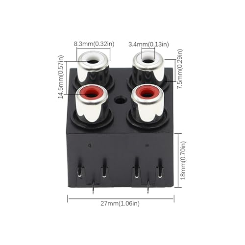 Conector AV-8.4-12 sellado de 4 orificios para una señal de audio y video impecable 4