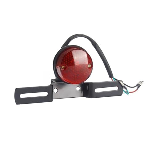 Feu stop arrière à LED pour moto avec support de plaque d'immatriculation pour Chopper