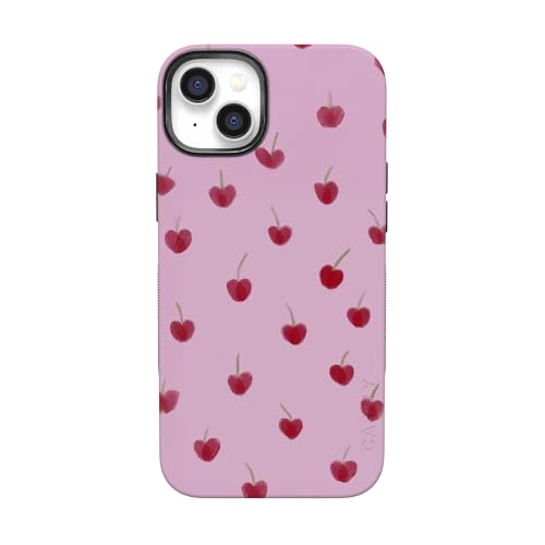 Casely iPhone 14 Plus Case | Very Cherry | Painted Cherries | Bold Protective Design | MagSafe Compatible Design
