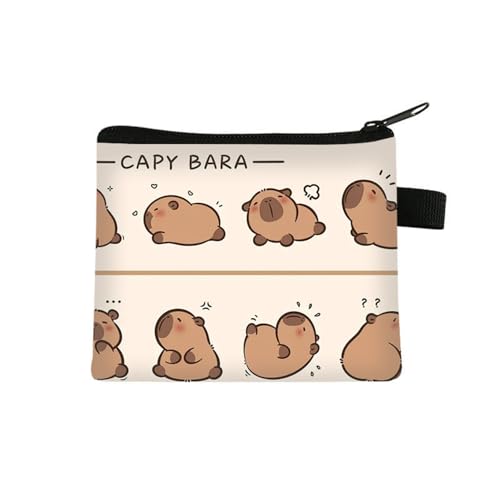 4Pack Cartoon Capybara Coin Purse Holder Organizer Cute Small Wallet Key Earphone Cable Pouch Cosmetic Storage Bag for Girl Boy Child Gift (B)4