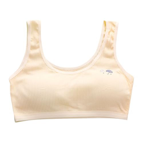 Girls Bras Cotton 9-17 Years Cotton Sports Bras for Girls Underwear for Girls Teen Strapless Bras for Girls Ages 12-14 Strapless Bras for Teens Preteen Bras Kids Bra 07# Beige 13 Years