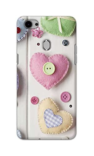 Image of PRINTFIDAA Heart Shape Hard Back Cover for Oppo F7 Back Cover -(P6) KAT1010