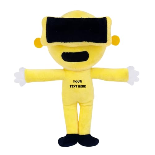 Image of Customized Text Standing Yellow Square Sprunki Plush Toys
