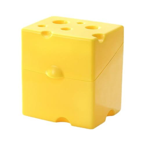 Contenedor de queso rallado, almacenamiento duradero de queso, organizador de queso de cocina, contenedor de almacenamiento de alimentos con diseño de queso, estante de queso que ahorra espacio para