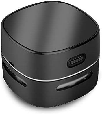 ODISTAR Desktop Vacuum Cleaner, Mini Table dust Sweeper Energy Saving,High Endurance up to 400 mins,360º Rotatable Design for Keyboard/Home/School/Office (Black Charging)