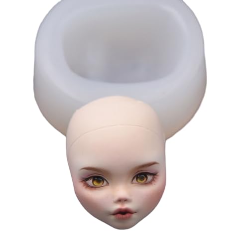 LOXGO Face Clay Molds Easy to Demold Dolls Face Clay Molds for Toy Epoxy Resinn Casting Handmade Craft Clay Mold for Face