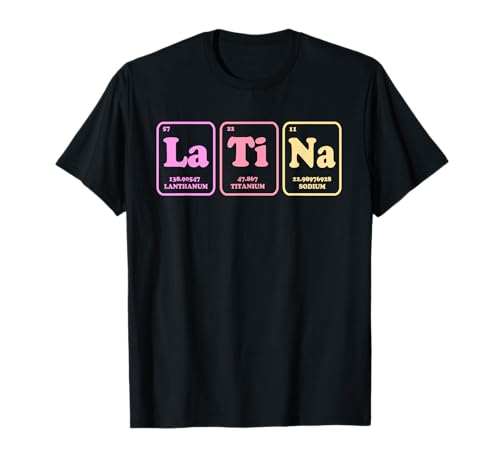 Lustiger Hispanic Latina Periodensystem T-Shirt