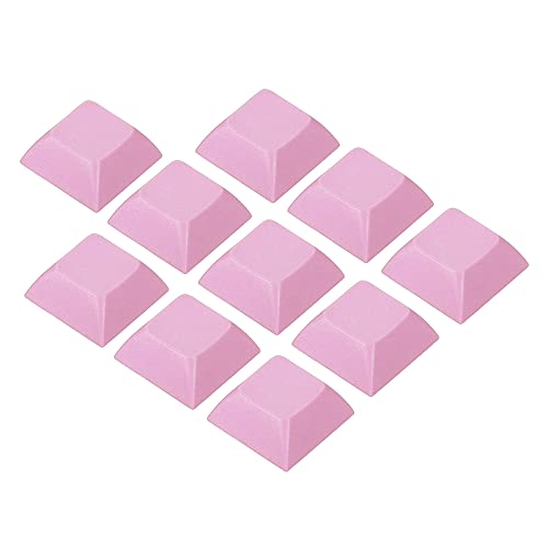 PATIKIL 1U Blank Keycaps, 10 Pack Universal PBT Keyboard Replacement Accessories for MX Mechanical Keyboard Pink