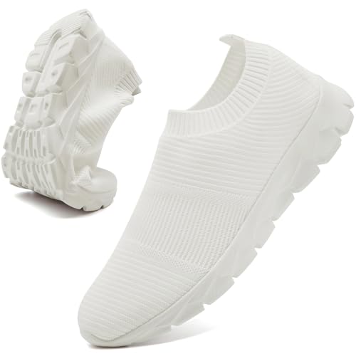 Zapatillas Running Hombre Zapatos Blancas Deporte Correr Casuales Comodos Sneakers Gym Fitness Minimalistas Caminar Slip on Sneakers 41