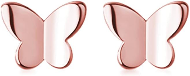 SLUYNZ Solid 925 Sterling Silver Tiny Butterfly Earrings Studs for Women Teens Tiny Studs Earrings