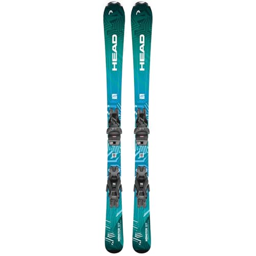 HEAD Junior Monster Easy JRS Durable Lightweight Maneuverable Alpine All Mountain Winter Sports Snow Skis with with JRS 4.5 GW CA Brake 80[I] Bindings Included, 97