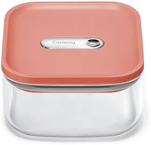 Caraway 1qt Glass Airtight Food Storage Container with Lid – Non-...
