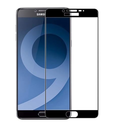Image of Tempered Glass Screen Protector Compatible For Samsung Galaxy C9 PRO with Edge-to-Edge Protector and with Easy Installation Kit