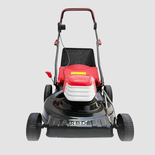 Image of RBD 16-Inch Electric Lawn Mower - High Power Corded Grass Cutter with 50L Collection Box, Steel Deck & Adjustable Cutting Height - Low Maintenance, Lightweight Push Mower for Home Garden & Landscaping