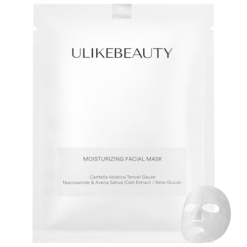 Ulikebeauty Moisturizing Facial Mask for Most Skin Types, Deep Hydrating Overnight Hydrogel Mask for Calming, Brightening & Repairing, 5 Pcs Per Case