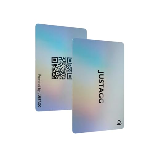 Image of Digital Business Card - Smart NFC Contact and Networking Card (Black) (Aurora)
