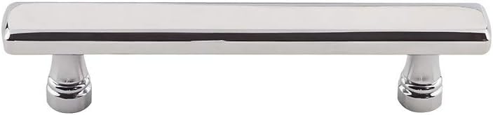 Top_Knobs Kingsbridge Pull Color Polished Chrome 3 3/4 Length Devon Coll Modern Transitional Bar Handle Decorative Kitchen Bath Cabinet Hardware Dresser Bathroom Metal Handle Interior Home