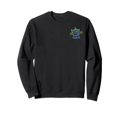 Sweatshirt Alien Toy Story avec lignes néon artistiques double face vêtement graphique Pixar unique