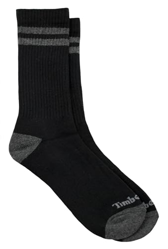 Timberland Cushioned Performance Work Athletic Crew Length 5 Pair Pack Socks for Men with Arch Support Shoe Size 9-123