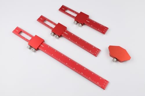 Règles métriques multifonctions en alliage d'aluminium durable pour traçage de haute précision