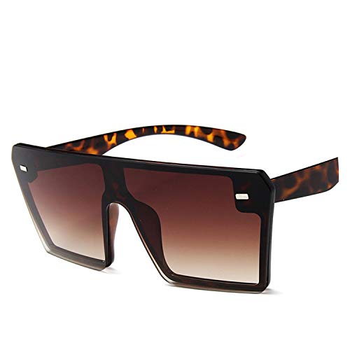 2019 Flat Top Oversize Sunglasses Women Fashion Retro Gradient Sun Glasses Men Blue