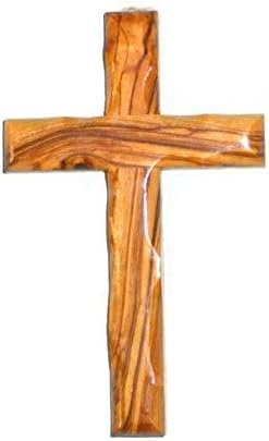 LION OF JUDAH MARKET Olive Wood Christian Wall Cross Handcrafted in Bethlehem (4.75") | Genuine Product