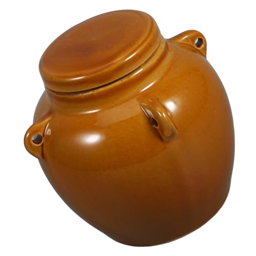 TOYANDONA Barattolo per Sottaceti in Ceramica Piccolo Coperchio Contenitore da Cucina per Alimenti e Conserve Vaso per Verdure Stagionali e Dolci per Conservazione Domestica e Regalo