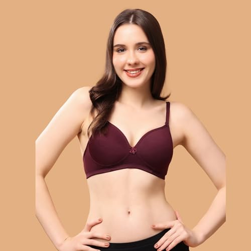 Image of Floret Women's Convertible-Straps T-Shirt Bra Lightly Padded & Non-Wired Medium Coverage Bra