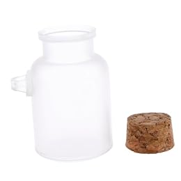 DECHOUS 100G Abs Plastic Bath Salt Jar with Wooden Cork and Spoon Versatile Storage Container for DIY Cosmetics and Bath Products Durable and Portable Design