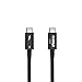 CalDigit Thunderbolt 5 Pro Braided Cable - 120Gbps 240W Power Delivery, Compatible with Thunderbolt 3, 4, USB4 Type C, MacBook Pro, iMac, iPhone 16 Max, Black (0.5m/1.64ft/19.685 Inches)