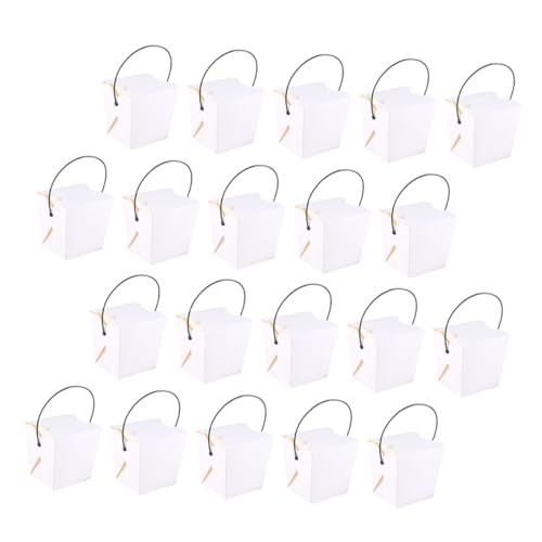 BEBEMOKO Premium Paper Lunch Boxes 24 Pack Snack Containers Take-out Snacks Holder French Fries Storage Microwave Safe Easy to Carry