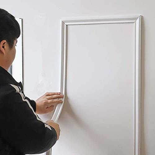 Moldura de borde de espuma autoadhesiva papel tapiz de pared impermeable 3D de 2,35 metros 8