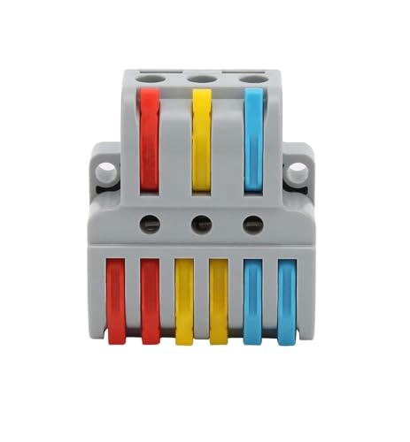Image of XELYTON Wire Clip Connector, Universal Connection Terminals, Circuit Inline Splices Electric Connectors, Quick Connect & Freely Assemble Electrical Splicing Kit for Compact (3 In 6 Out, 3)