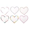 6Pcs Heart Shaped Embroidered Patches Iron On Patches Sew On Applique Patch for DIY Decor, Jeans, Jackets, Bag, Sew Making #5