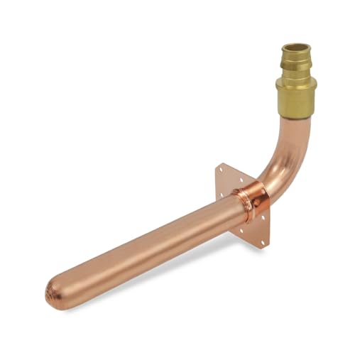 Pex-A Expansion Copper Stub Out Elbow with Flange 3/4