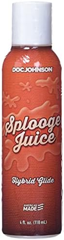 Doc Johnson Splooge Juice - Water-Based & Silicone Hybrid Glide - Looks and Feels like Semen - 4 Fl.oz (118ml)