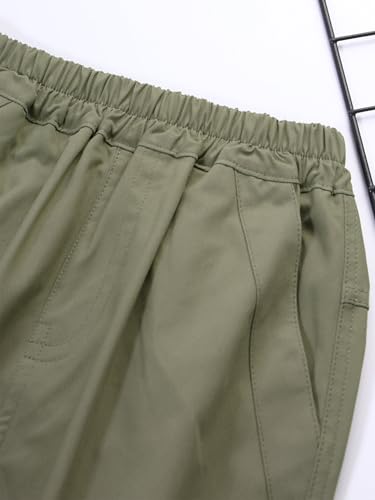 Boys Cargo Pants Elastic Waist Loose Jogging Bottoms Casual Trousers School Uniform4