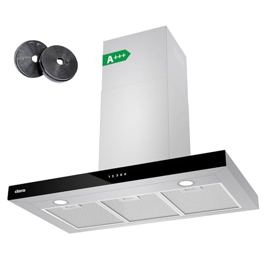 CIARRA CBCS9102 Väggmonterad köksfläkt, 90CM 550m³/h Väggmonterad fläktkåpa med 3 hastigheter, Tryck på kontrollpanelen rostfritt stål