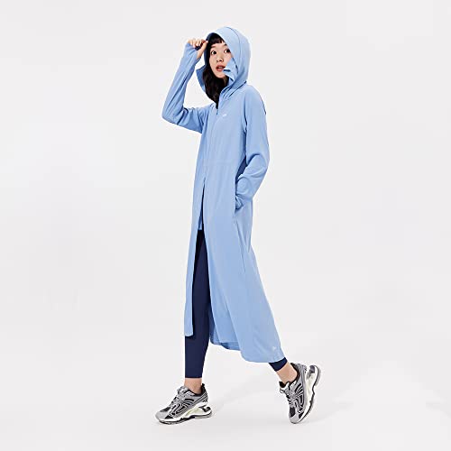 OHRAIN Long Sleeve Sun Skin Coat for Women UPF 50+ UV Protection Long Hoodide Full Zip Cooling Trench Outdoor Hiking SLC3M3844