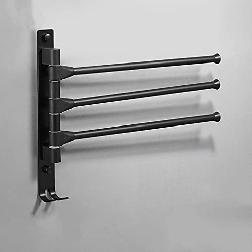 Porte-serviette rotatif aluminium mural étagère multicouche multifonction