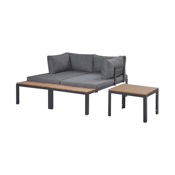 Patioco Pienza II Lounge-Set Schwarz Hellbraun
